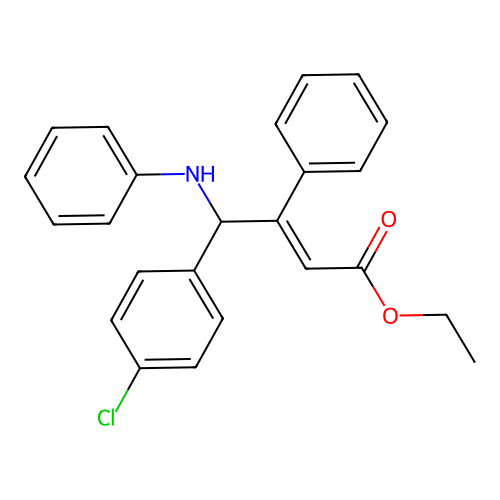 Ethyl (2Z)-4-(4-chlorophenyl)-3-phenyl-4-(phenylamino)but-2-enoate structure