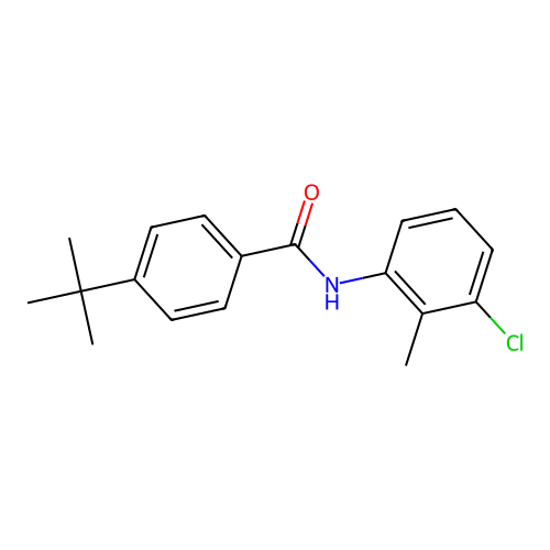 4-叔丁基-N-(3-氯-2-甲基苯基)苯甲酰胺 structure