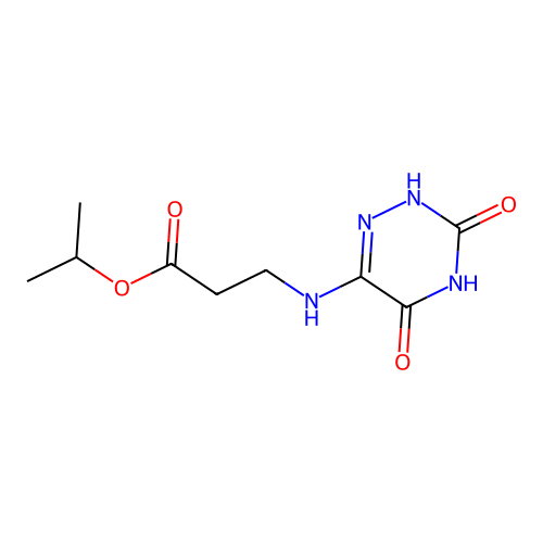 propan-2-yl 3-[(3,5-dioxo-2H-1,2,4-triazin-6-yl)amino]propanoate structure