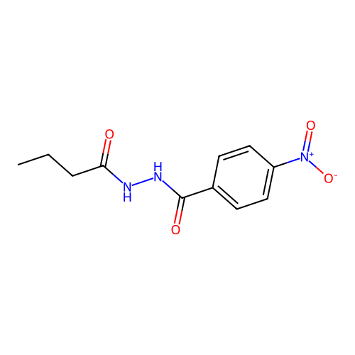 N'-Butyryl-4-nitrobenzohydrazide structure