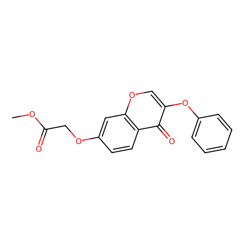 methyl [(4-oxo-3-phenoxy-4H-chromen-7-yl)oxy]acetate structure
