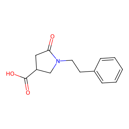 3-Pyrrolidinecarboxylic acid, 5-oxo-1-(2-phenylethyl)- structure