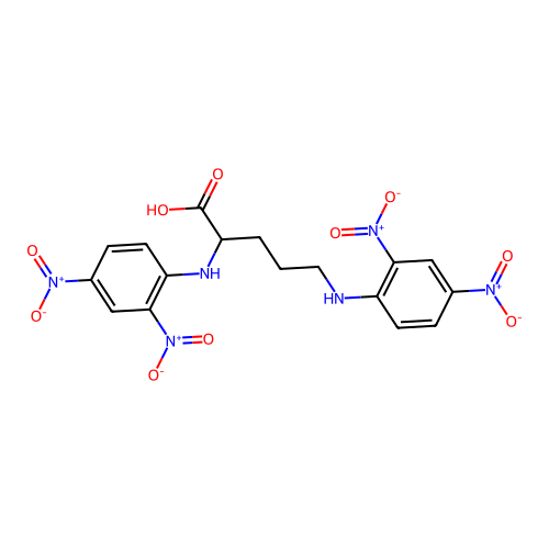 2,5-Bis(2,4-dinitroanilino)pentanoic acid structure