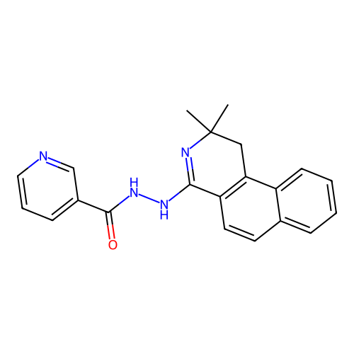 N'-(2,2-dimethyl-1,2-dihydrobenzo[f]isoquinolin-4-yl)pyridine-3-carbohydrazide structure