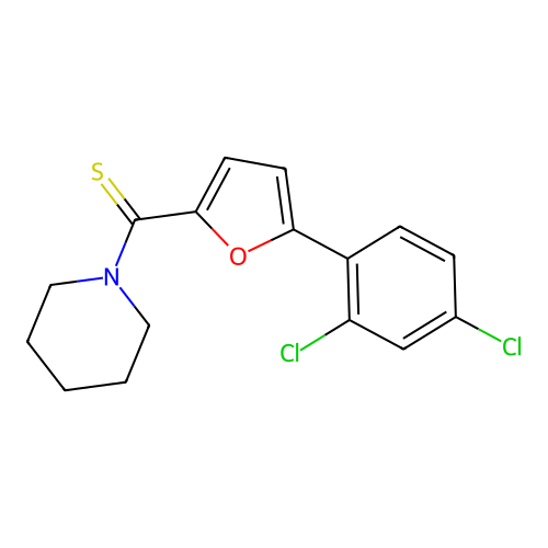 [5-(2,4-Dichloro-phenyl)-furan-2-yl]-piperidin-1-yl-methanethione structure