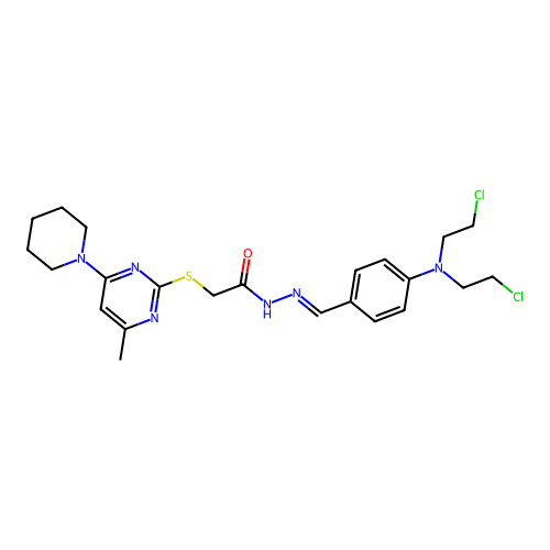 C23H30Cl2N6OS structure