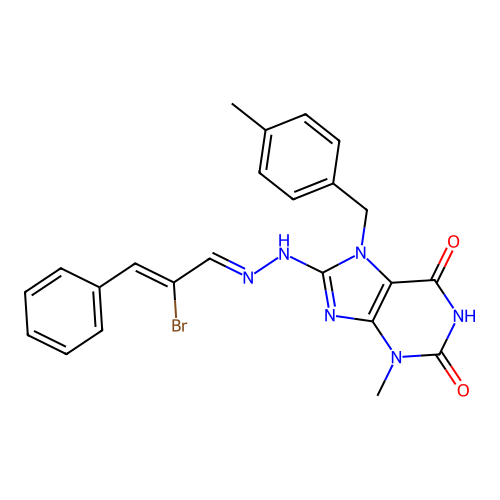 C23H21BrN6O2 structure
