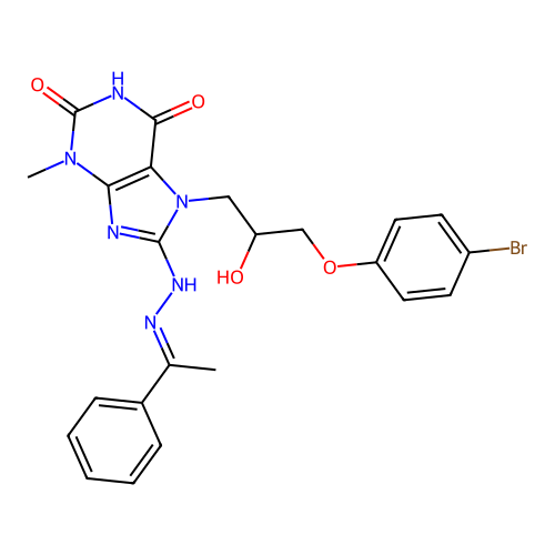 C23H23BrN6O4 structure