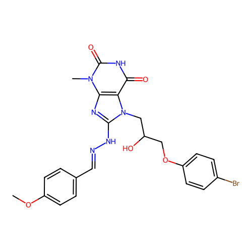 C23H23BrN6O5 structure