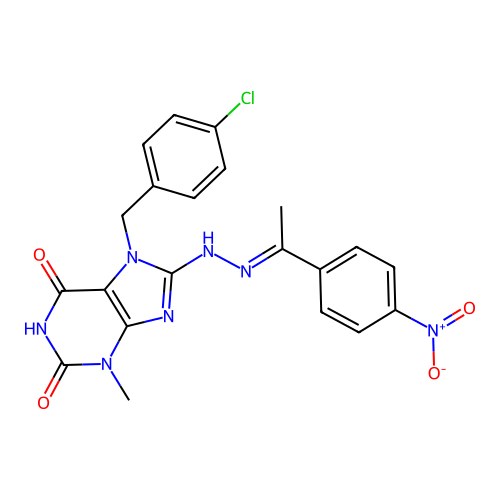 C21H18ClN7O4 structure