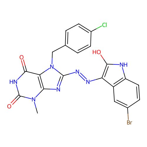 C21H15BrClN7O3 structure