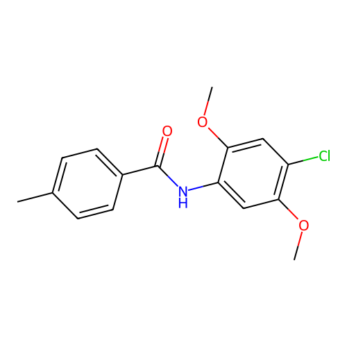 N-(4-chloro-2,5-dimethoxyphenyl)-4-methylbenzamide structure