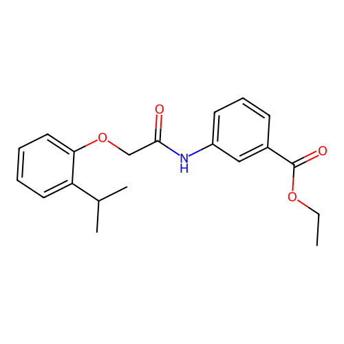 Ethyl 3-{[(2-isopropylphenoxy)acetyl]amino}benzoate structure