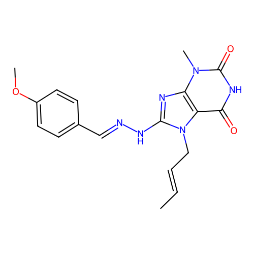 C18H20N6O3 structure