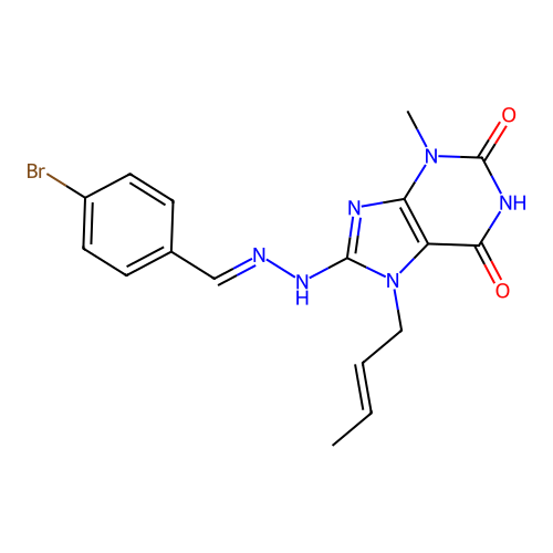 C17H17BrN6O2 structure