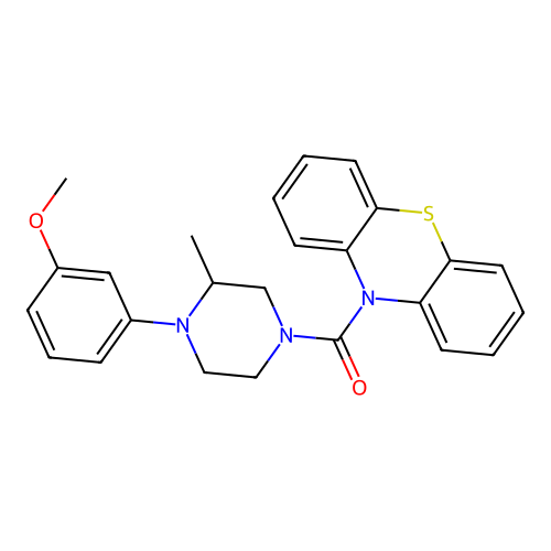 [4-(3-methoxyphenyl)-3-methyl-piperazin-1-yl]-phenothiazin-10-yl-methanone structure