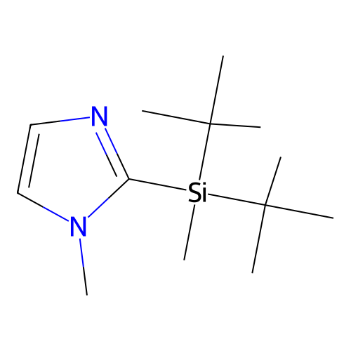 Ditert-butyl-methyl-(1-methylimidazol-2-yl)silane structure