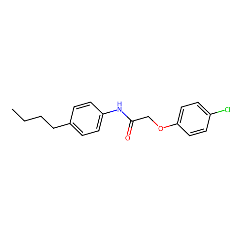 N-(4-butylphenyl)-2-(4-chlorophenoxy)acetamide structure