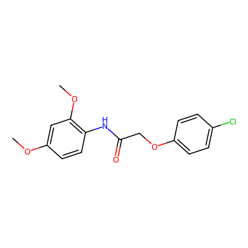 2-(4-chlorophenoxy)-N-(2,4-dimethoxyphenyl)acetamide structure