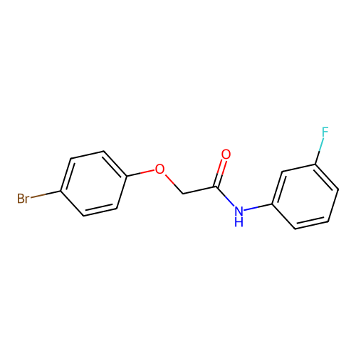2-(4-bromophenoxy)-N-(3-fluorophenyl)acetamide structure