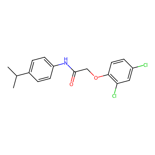 2-(2,4-dichlorophenoxy)-N-[4-(propan-2-yl)phenyl]acetamide structure
