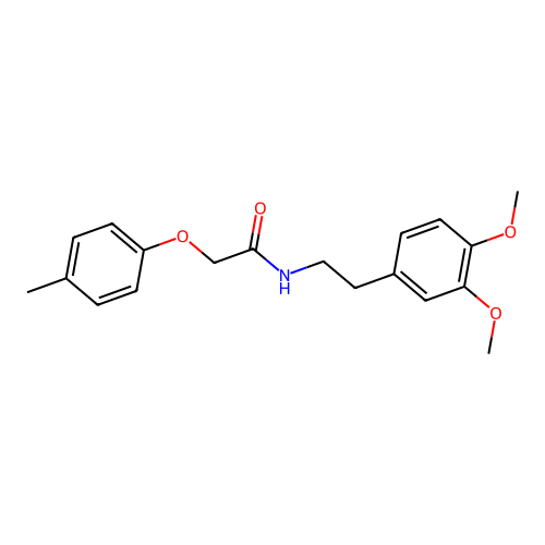 N-[2-(3,4-dimethoxyphenyl)ethyl]-2-(4-methylphenoxy)acetamide structure