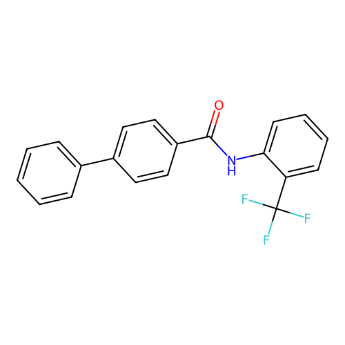 4-phenyl-N-[2-(trifluoromethyl)phenyl]benzamide structure