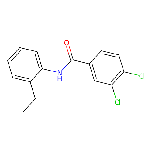 3,4-dichloro-N-(2-ethylphenyl)benzamide structure