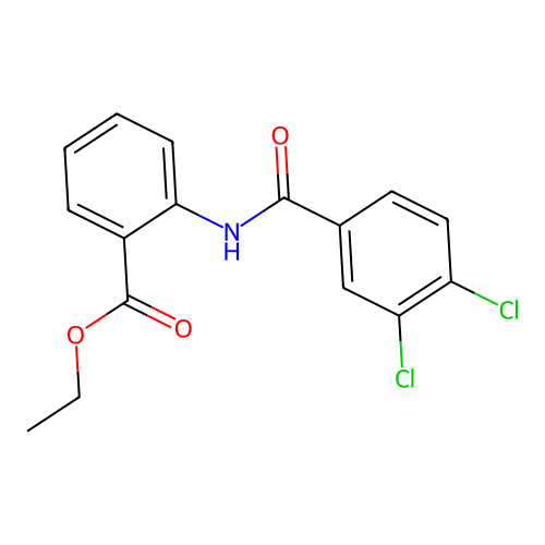 Ethyl 2-[(3,4-dichlorobenzoyl)amino]benzoate structure