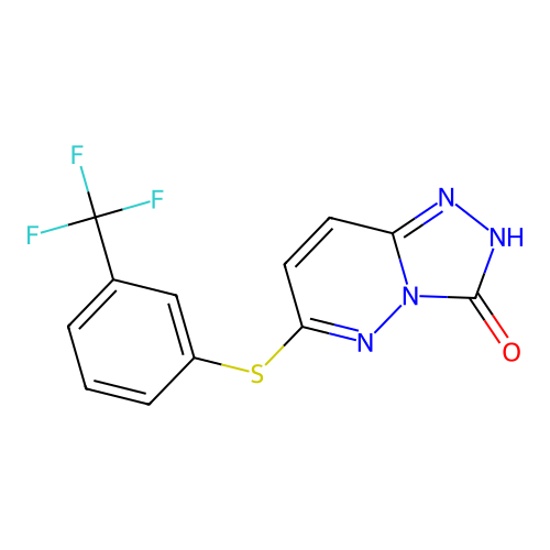 6-(3-(Trifluoromethyl)phenylthio)-[1,2,4]triazolo[4,3-b]pyridazin-3(2H)-one structure
