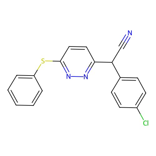 2-(4-Chlorophenyl)-2-[6-(phenylsulfanyl)-3-pyridazinyl]acetonitrile structure