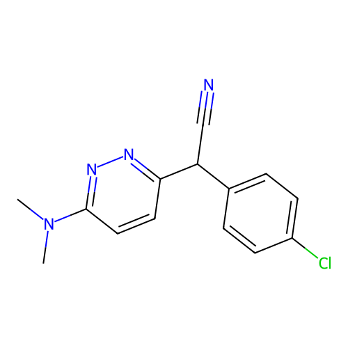 2-(4-Chlorophenyl)-2-[6-(dimethylamino)pyridazin-3-yl]acetonitrile structure