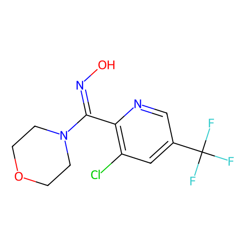 [3-chloro-5-(trifluoromethyl)-2-pyridinyl](morpholino)methanone oxime structure