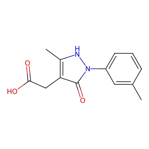 (5-Hydroxy-3-methyl-1-m-tolyl-1H-pyrazol-4-yl)-acetic acid structure
