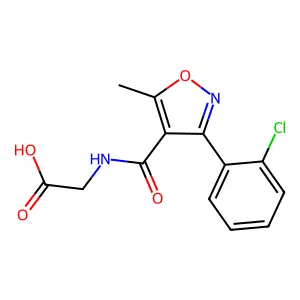 N-{[3-(2-Chlorophenyl)-5-Methyl-1,2-Oxazol-4-Yl]carbonyl}glycine structure