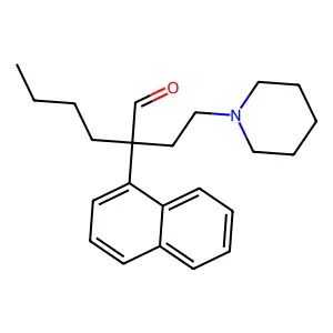 1-Naphthaleneacetaldehyde, alpha-butyl-alpha-(2-piperidinoethyl)- structure