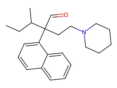 1-Naphthaleneacetaldehyde, alpha-sec-butyl-alpha-(2-piperidinoethyl)- structure