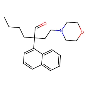 1-Naphthaleneacetaldehyde, alpha-butyl-alpha-(2-morpholinoethyl)- structure