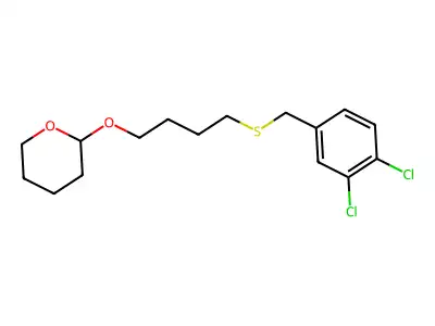 2-{4-[(3,4-dichlorobenzyl)thio]butoxy}tetrahydro-2H-pyran structure