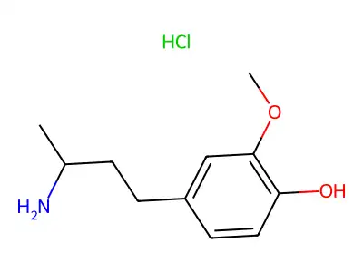 4-(3-Aminobutyl)-2-methoxyphenol hydrochloride structure