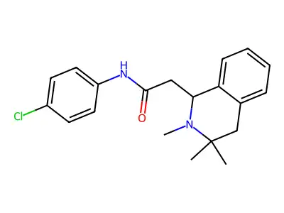 N-(4-chlorophenyl)-2-(2,3,3-trimethyl-1,4-dihydroisoquinolin-1-yl)acetamide structure