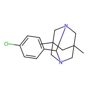 2-(4-Chlorophenyl)-5,7-dimethyl-1,3-diazatricyclo[3.3.1.1~3,7~]decane structure