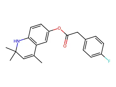 2,2,4-Trimethyl-1,2-dihydroquinolin-6-yl (4-fluorophenyl)acetate structure