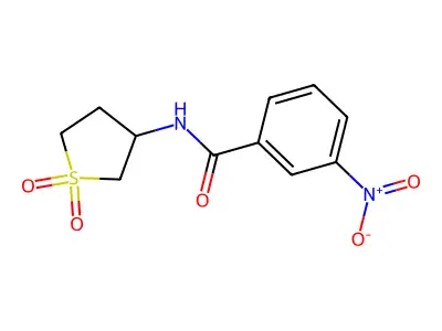N-(1,1-dioxothiolan-3-yl)-3-nitrobenzamide structure