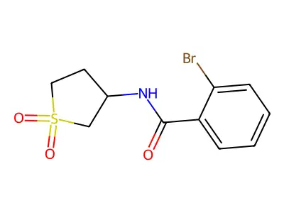 2-bromo-N-(1,1-dioxidotetrahydrothiophen-3-yl)benzamide structure