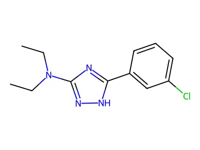 5-(3-chlorophenyl)-N,N-diethyl-1H-1,2,4-triazol-3-amine structure