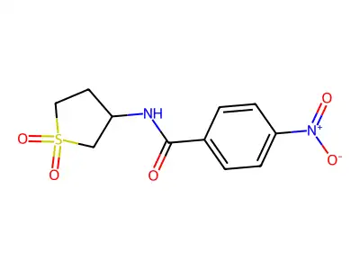 N-(1,1-dioxothiolan-3-yl)-4-nitrobenzamide structure