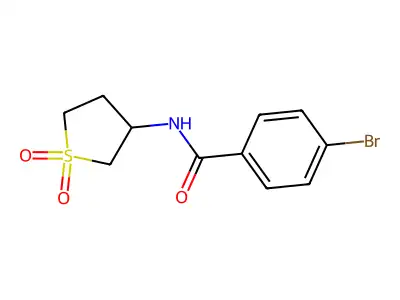 4-bromo-N-(1,1-dioxidotetrahydrothiophen-3-yl)benzamide structure