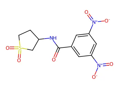 N-(1,1-dioxidotetrahydrothiophen-3-yl)-3,5-dinitrobenzamide structure