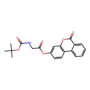 6-oxo-6H-benzo[c]chromen-3-yl N-(tert-butoxycarbonyl)glycinate structure